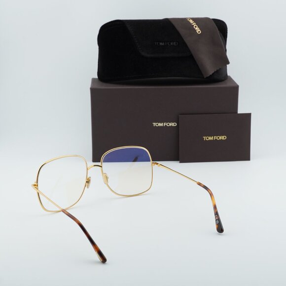 Tom Ford FT6048-B 030 Square Eyeglasses 59mm - Gold/Blue Light Block - Picture 6 of 10
